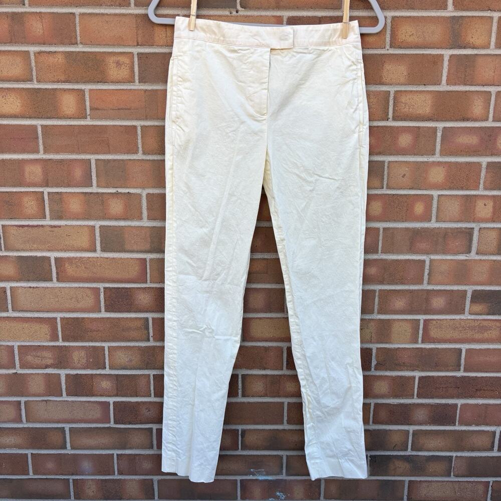 FENDI Off White Straight Leg Trouser Pants Womens 40 Italy